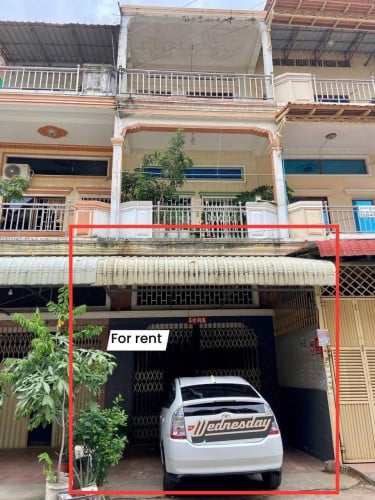 ផ្ទះអាជីវកម្ម សម្រាប់ជួលនៅសង្កាត់ ទឹកថ្លា Shop house for rent at sangkat tuek thlar