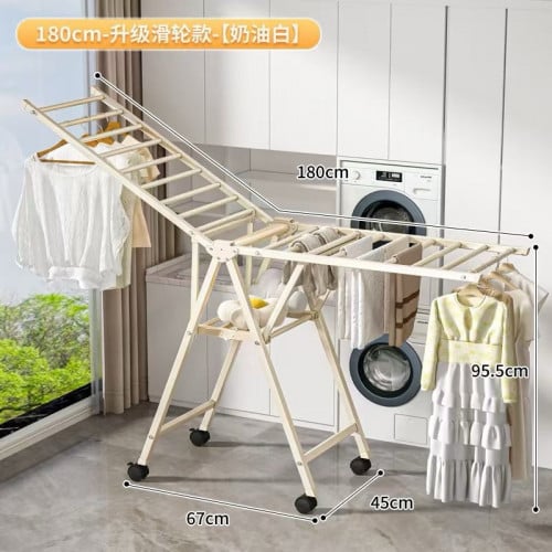Drying Clothes rack cream white 1800cm iron