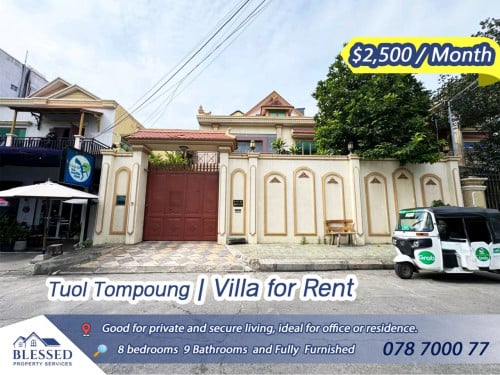 Tuol Tompoung 🏡 Villa for Rent 🏡