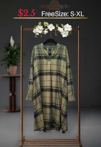 អាវក្រណាត់សំរ៉ុងវែងគីបកូរ៉េ (8ម៉ូត) $1.5 - $2.5