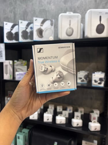 Sennheiser Momentum TWS 4 White Silver – True Wireless, ANC, 28H Battery