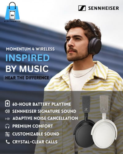 Sennheiser Momentum 4 Wireless Black – ANC, 60H Battery, Bluetooth 5.2
