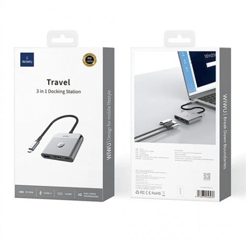 Traveling Series 3 in 1 Docking Station Wi-HB002 𝗪𝗶𝘄𝘂 ✅💦𝙋𝙧𝙚𝙢𝙞𝙪𝙢 𝙌𝙪𝙖𝙡𝙞𝙩𝙮 💦