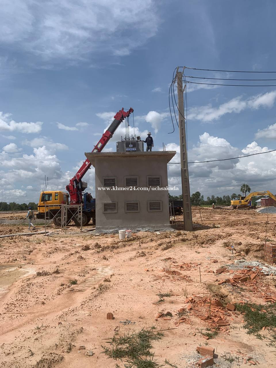 Transformer Installation , Connect Medium Voltage for Factory. in Kaoh ...