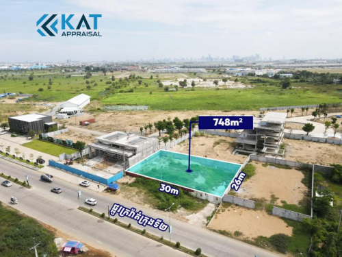 ដីលក់ផ្លូវក្រវ៉ាត់ក្រុង2 ក្បែរប៉េងហួត50m