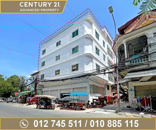 🏠 អគារ (កែង) សម្រាប់ជួល នៅជិតរង្វង់មូលវត្តភ្នំ