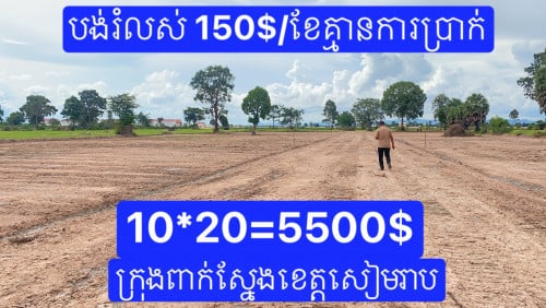 ដីលក់ជាប់ក្រុងរណបខេត្តសៀមរាប