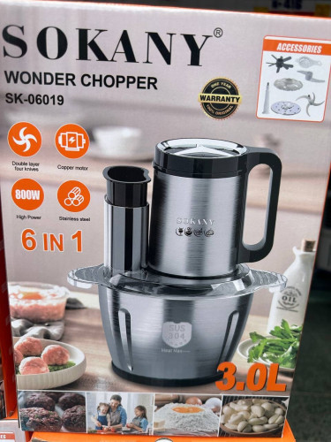 ម៉ាសុីនកិនសាច់ 6in1 Meat Chopper ម៉ាក SOKANY SK-06019