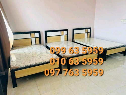 គ្រែក្បាលឈើជាមួយពូក 1.2mx2.0m