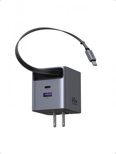 UGREEN 65W GaN Fast Charger with Retractable Cable 65824