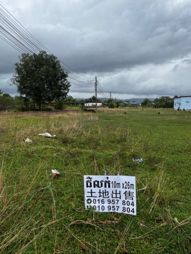 ដីលក់ ជាប់ផ្លូវកៅស៊ូ