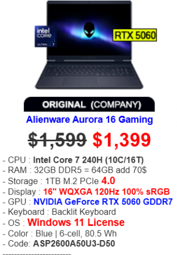 Alienware Aurora 16 Gaming