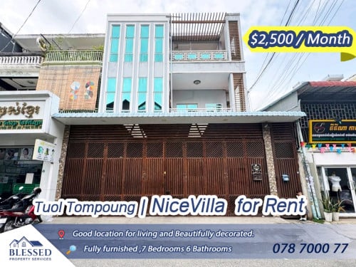 Tuol Tompoung 🏡 Villa for Rent 🏡