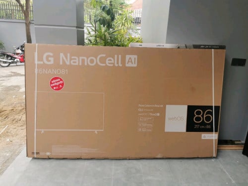 86inches LG Nano Cell 4K 2025 ថែម ជើង និង តម្លើង ផលិតផលក្រុមហ៊ុន