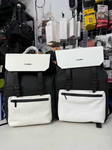 White-Black Camera backpack