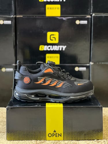 ស្បែកជើងសុវត្ថិភាពក្បាលដែកបាតដែក (Guyisa Safety Shoe With Metal Cap and Metal Sole)