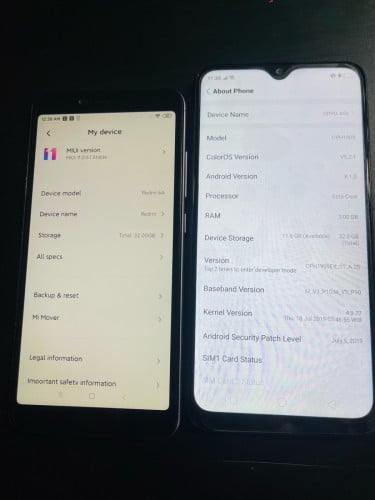 2 phone for sale : Oppo A5s - Redmi 6A