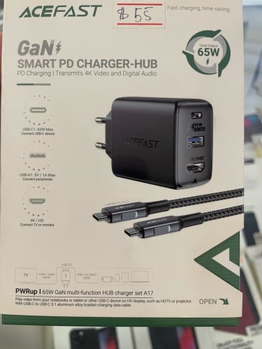 Ace fast smart PD charger -HUB  65w