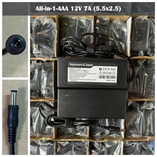 Adapter All-in-1-AAA 12V 7A (5.5x2.5)
