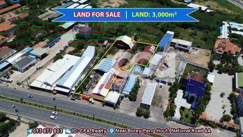 ដីលក់ជិតបុរីប៉េងហ៊ួតផ្លូវជាតិលេខ៦អា