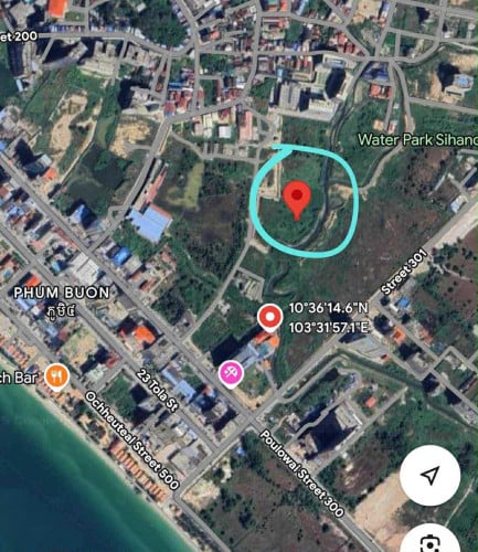 ដីលក់នៅកំពង់សេាមនូវជិតឆ្នេរអូរឈើទាល