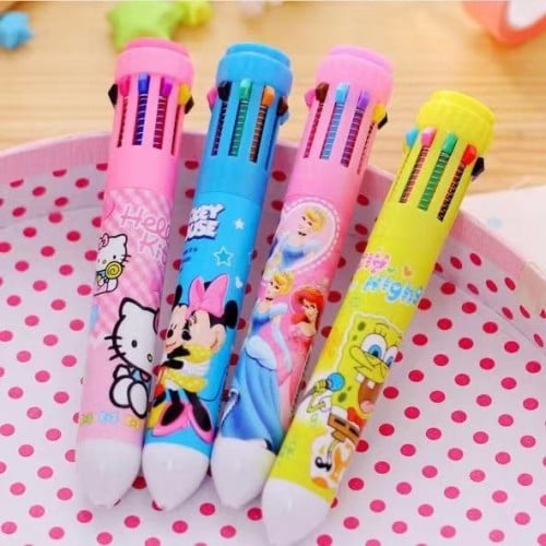 ប៊ិចច្រើនពណ័ pen many color សំភារះសិក្សា stationery