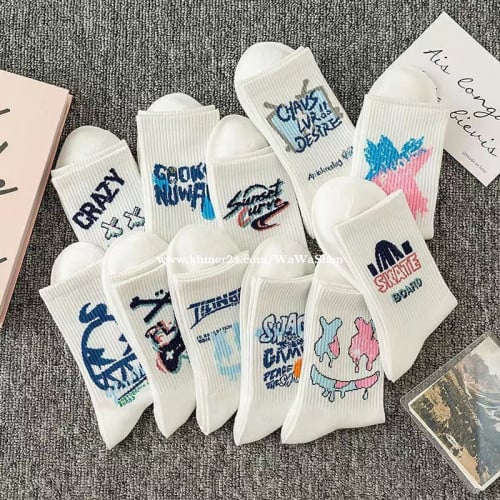 ស្រោមជើងយុវវ័យ Socks 5គូ