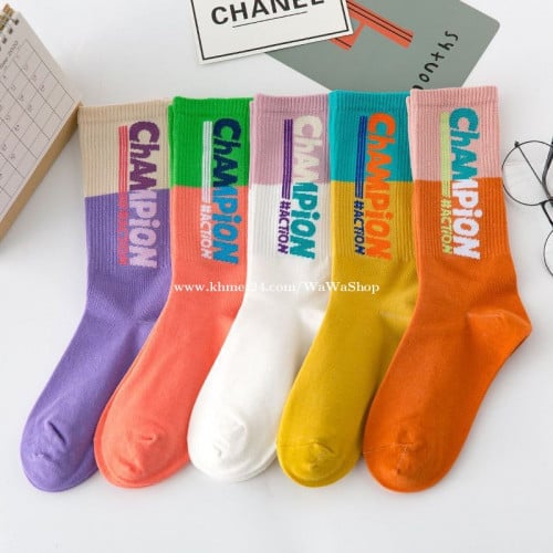 ស្រោមជើងយុវវ័យ Socks 5គូ