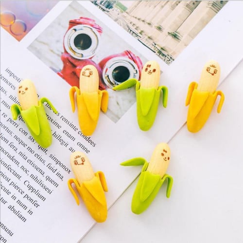 5 ជ័រលុបរុបចេក cartoon eraser​ សំភារះសិក្សា stationery