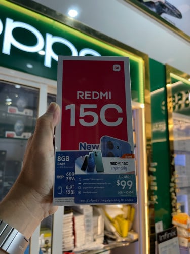 Redmi 15c 4G+4G/128GB Global version ថ្មីប្រអប់ធានាក្រុមហ៊ុន1ឆ្នាំតម្លៃពិសេសជូន