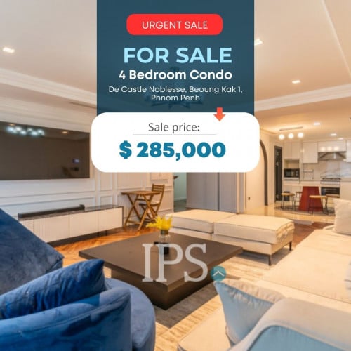 #ForSale 🏙️ 4 Bedroom Condo – De Castle Noblesse, Toul Kork