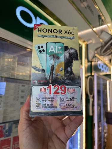 Honor X6c 6G+6G/256GB ថ្មីប្រអប់ធានាក្រុមហ៊ុន1ឆ្នាំតម្លៃពិសេសជូន