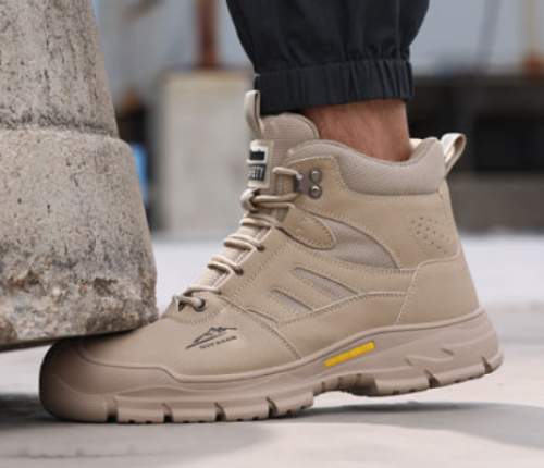 ស្បែកជើងក្បាលដែកបាតដែក / Men's Safety Boot (Guyisa Brand)