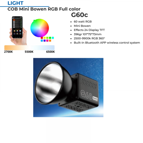 Mini Cube LED 60W G60c RGB full Color Light Studio High Quality High Power