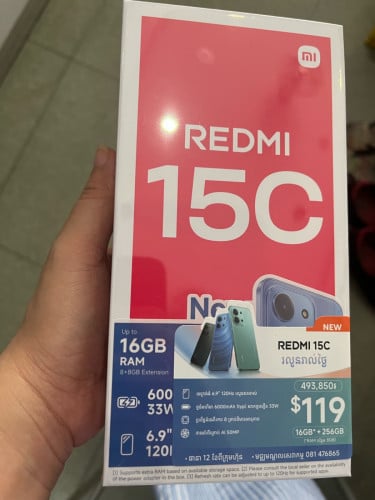 Redmi 15C 256G brand new , warranty 1 year