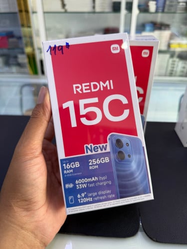 Redmi C15 new 100% ថែមកាស