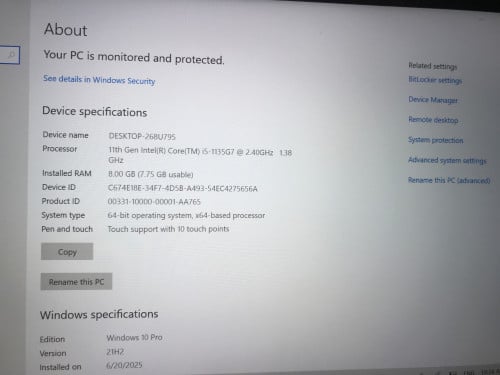 Laptop Dell core i5 11Gen