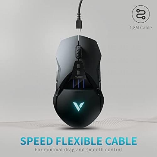 RAPOO VT950C អាចប្រើមានខ្សែក៏បាន​ ប្រើដោយអត់ខ្សែក៏បាន​