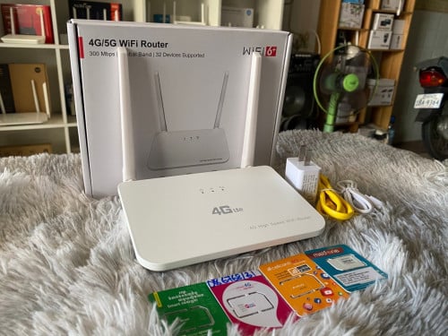 ដុំវ៉ាយហ្វាយ ប្រើស៊ីម អង់តែន2 ស៊េរីថ្មី✔️ WiFi6+ ចាប់សេវាWiFiខ្លាំង ល្បឿន300Mbps