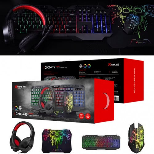 XTRIKE ME CMX-415 Wired 4-in-1 Gaming Combo Kit
