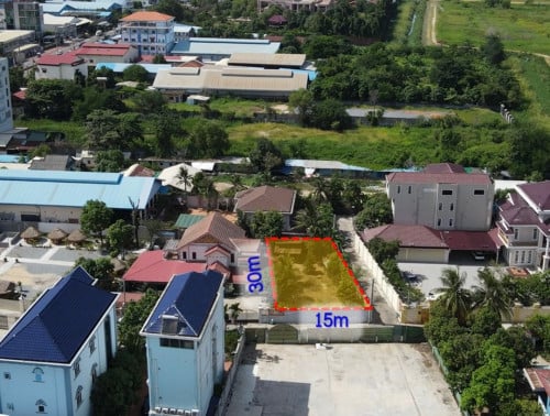 ដីលក់ ទីតាំងផ្លូវជាសុផារ៉ា598 (15mx30m) ចចារបាន