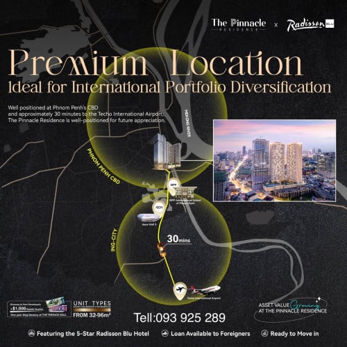 Condo for sale .located near BKK1. Phnom Penh City. Move in immediately.