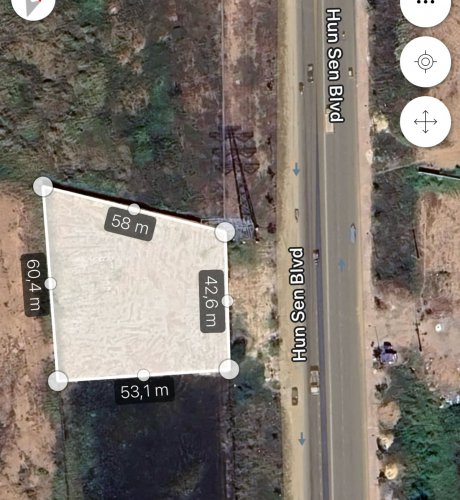 Land for sale on Hun Sen Blvd near Aeon3 Mall