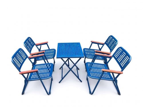 Set Camping table with 4 chair iron
