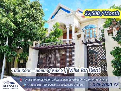 Tuol Kork – Boeung Kak 2 🏡 Villa for Rent