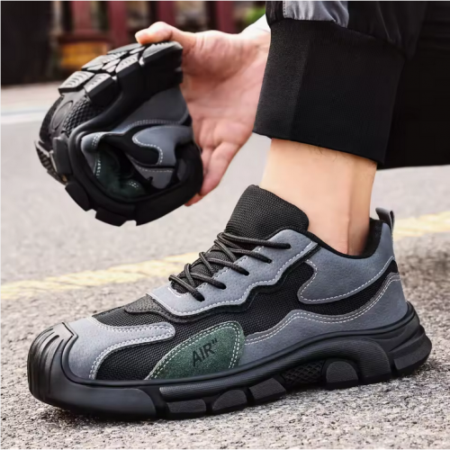 ស្បែកជើងក្បាលដែកបាតដែកគុណភាពខ្ពស់ (Guyisa Safety Shoe With Metal Cap and Metal Sole)