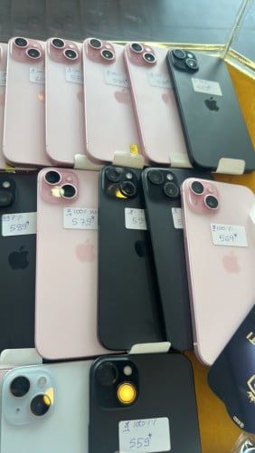 iPhone  15plus  128g    Sim1 +Esim   សំនុំហ្សីន 539$  589$
