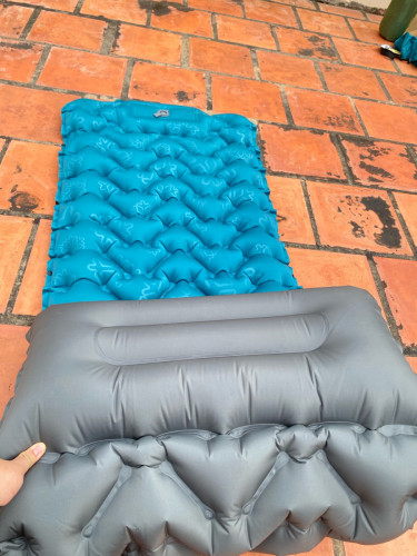 Outdoor inflatable mattress, single inflated mat for camping, hiking