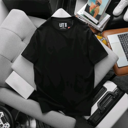 អាវយឺតដៃខ្លី កមូល សាច់cotton 100% ប្រេន ជប៉ុន Un iqlo 20ពណដូចរូប លេខ M L Xl (60kg-88kg)