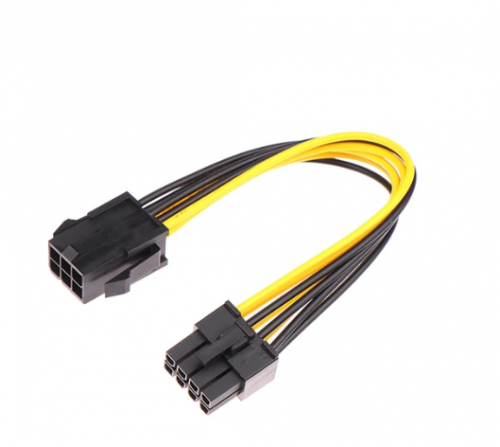 6pin To 8pin Adapter, PCI-e 6-pin Male To 8-pin Female Converter For 8pin GPU Video